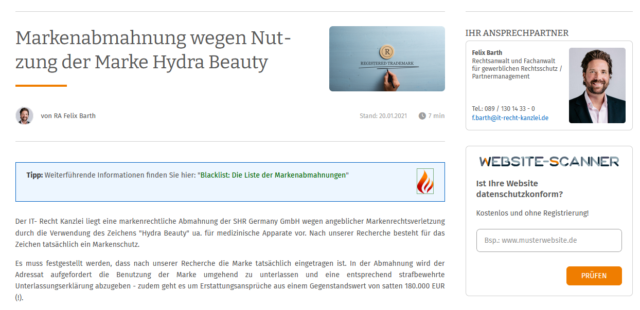 Kanzlei Dr. Schenk - Die Markenrechtskanzlei aus Bremen“